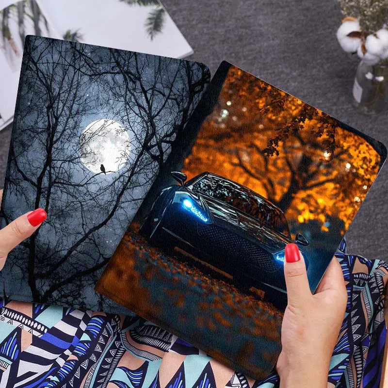 

Shiny Black Car Autumn Tablet Case For Huawei Honor MatePad MediaPad Air 5 6 7 11 V6 V7 V8 V9 X9 X8 T10 T10s C5e T5 Gift