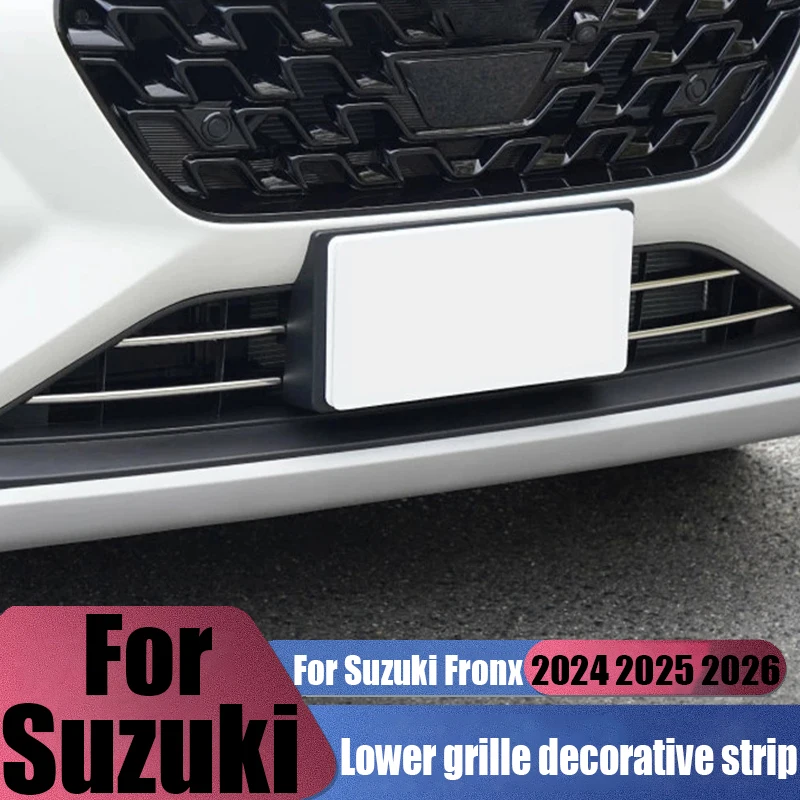For Suzuki Fronx 2024 2025 2026 lower grille decorative strip scratch resistant strip car exterior decoration modification part