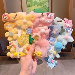 New Children's Plush Hairpin Lingna Beier Star Delu Hairpin Fragmented Hair with Sweet and Cute Cartoon Hairpins on the Side