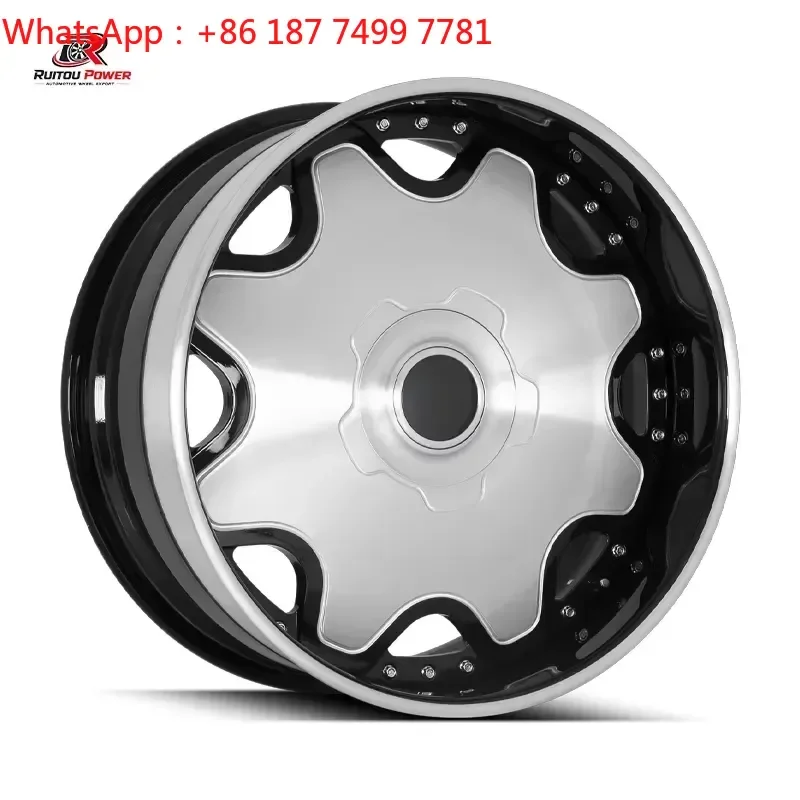 Custom 2 Piece Forged Aluminum Wheels Deep Dish Deep Concave 17-22 Inch Luxury Rims with Rivets for