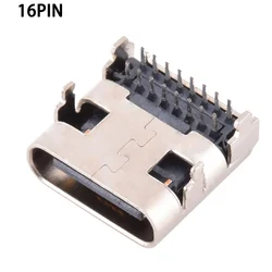 1pcs Type C 16 Pin Double Row SMT Socket Connector USB 3.1 Female SMD DIP For Huawei Samsung Lenovo PCB Design DIY High Current