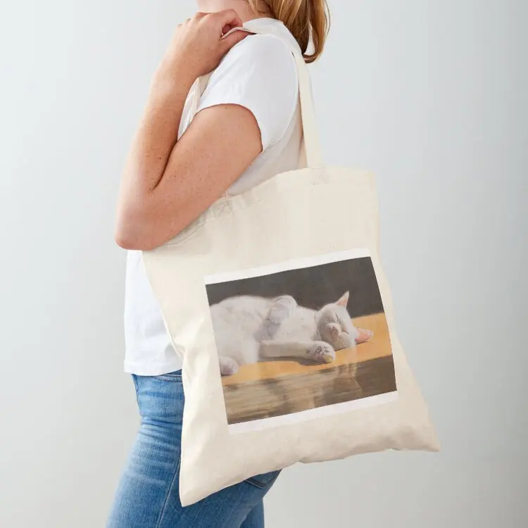 

Kitty in the Sunlight Tote Bag hand bag ladies Woman shopper bag Canvas for women Fabric