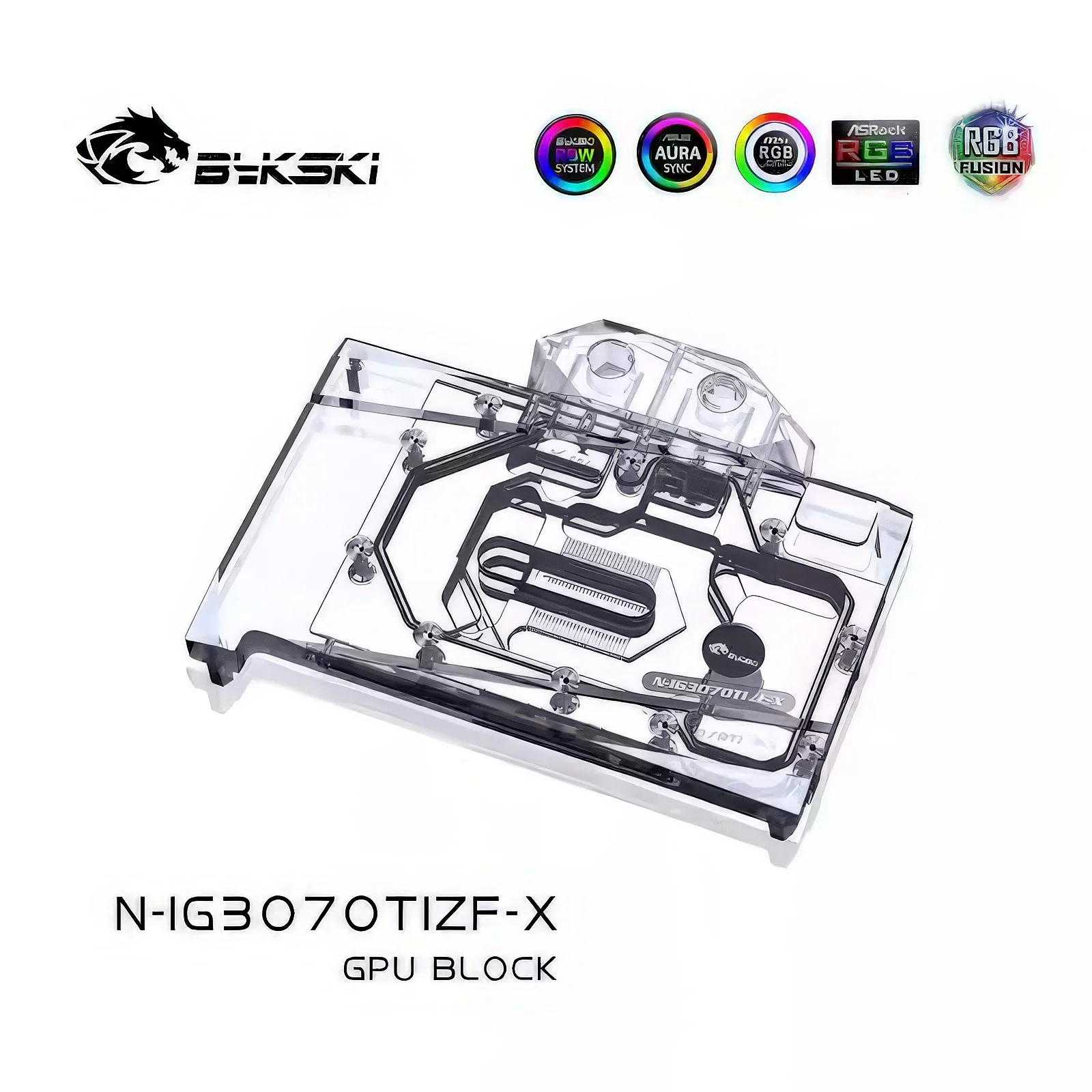 Bykski GPU Water Cooling RGB Block for Colorful RTX3070Ti IGame 3070Ti N-IG3070TIZF-X