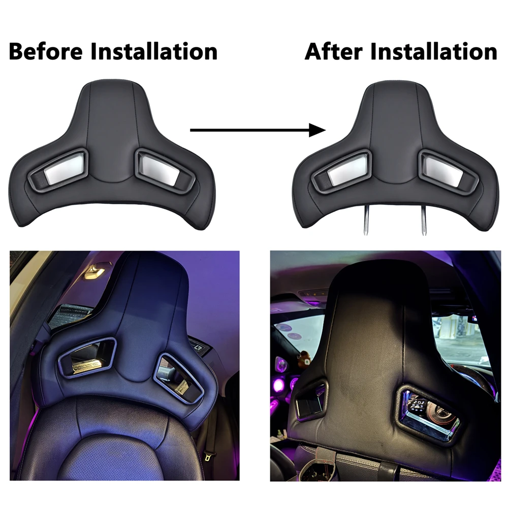 107mm-174mm Adjustable Track Headrest Metal Rod 10mm 12mm 14mm High Quality Bucket Seat Headrest