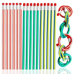 Colorful Flexible Magic Bendy Soft Pencil With Eraser Korea Cute Stationery Kids Student School Office Use Children Gift