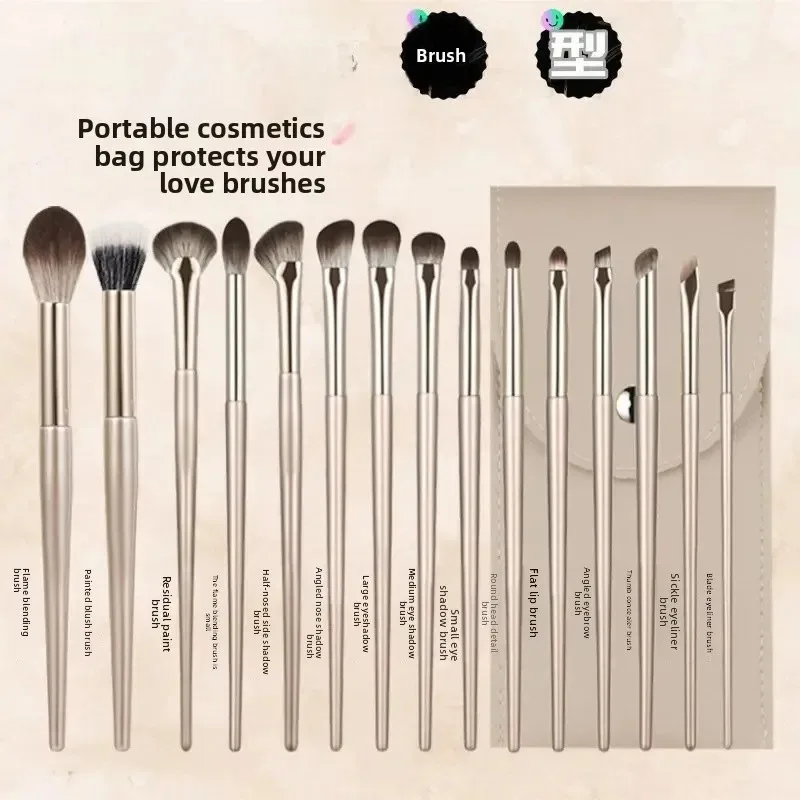 Professional Eye Makeup Brush Set Precision Eyeliner Blending Angled Brushes for Smokey Eye Travel Size Cruelty Free Kit