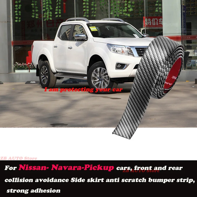 

Strong adhesive bumper strip, front and rear lip side skirts, collision and scratch resistant suitable For Nissan Navara Pickup