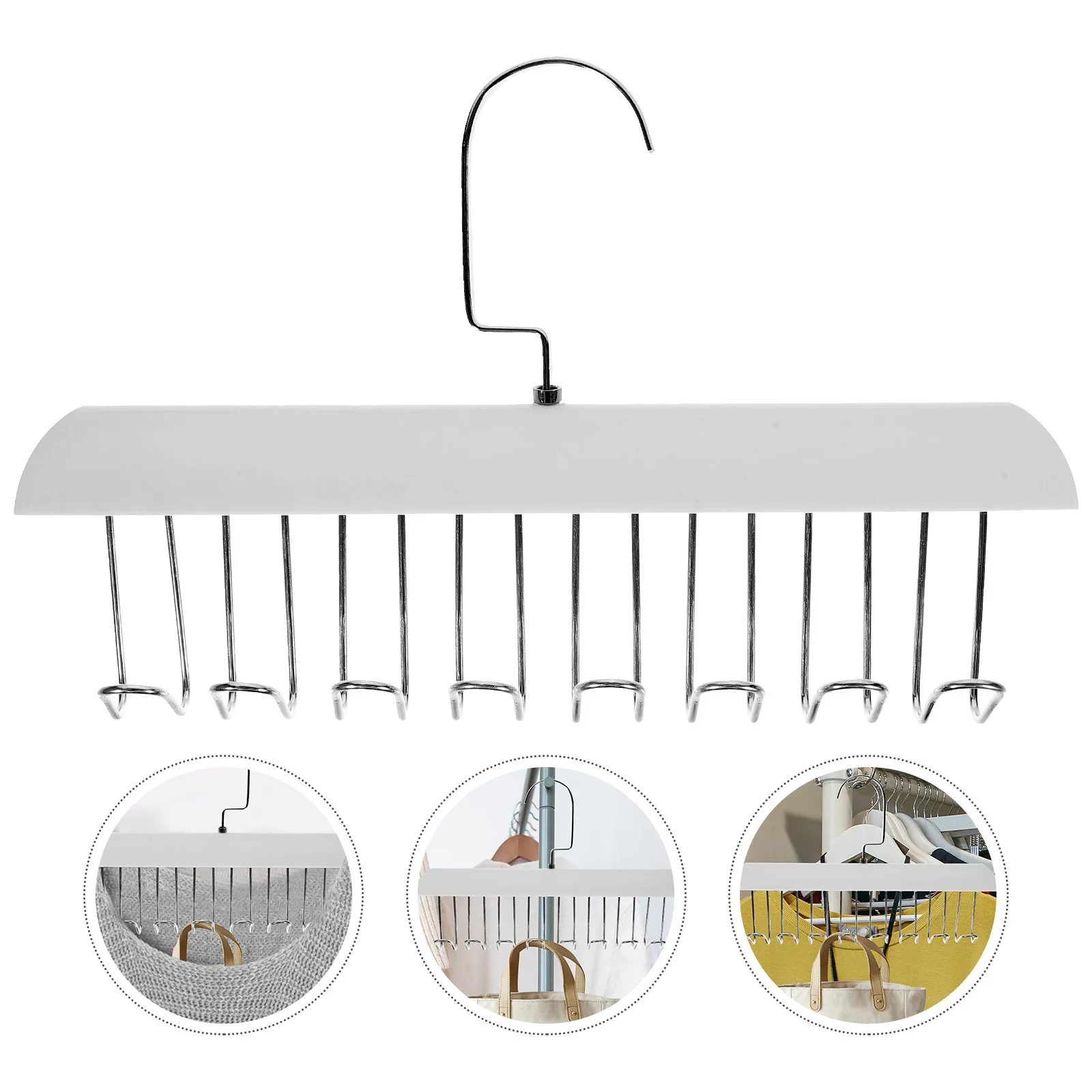 

2Pcs Plastic Clothes Hangers Space Saving Bra Organizer Underwear Closet Storage Rack Multiple Hooks Tank Tops Holder Organizer