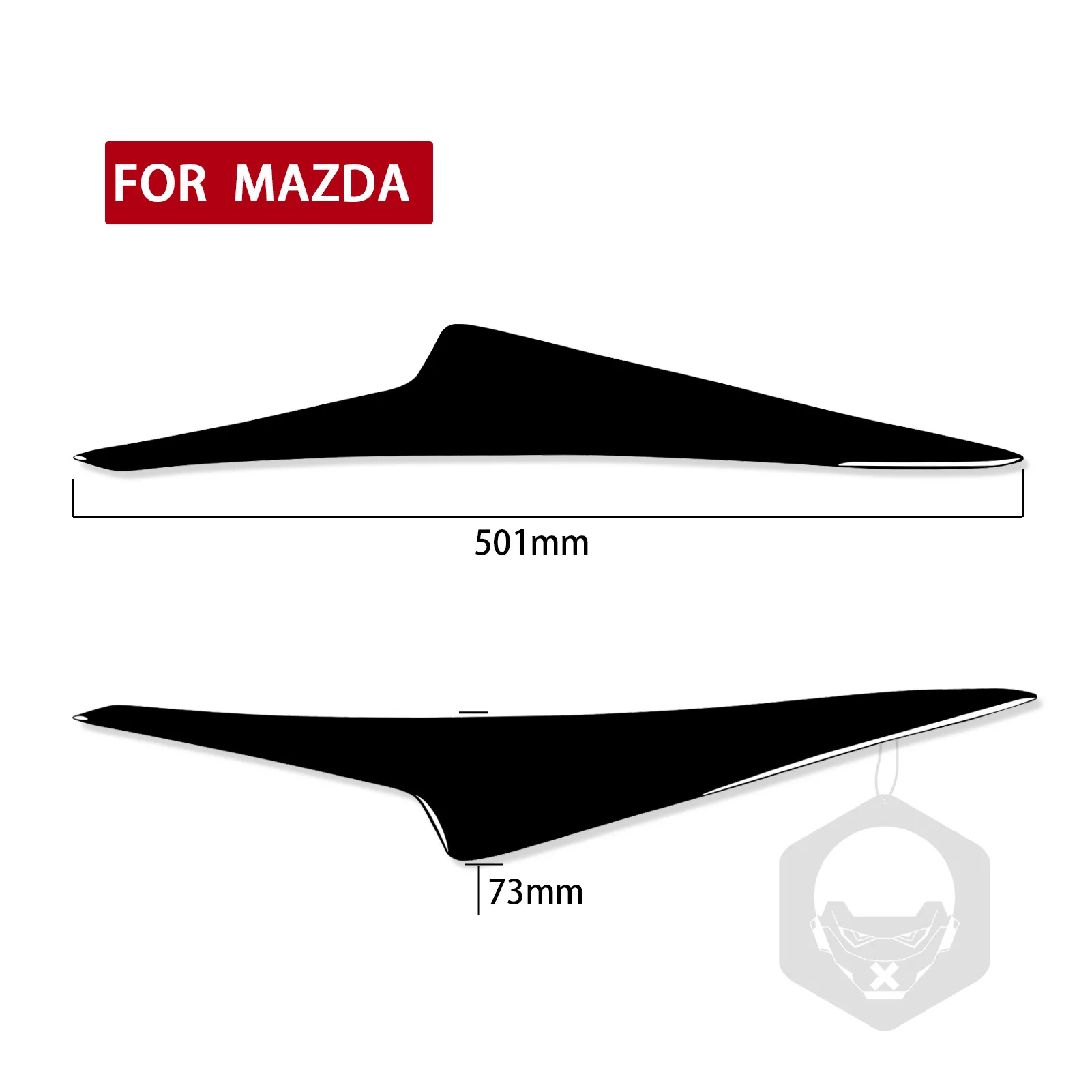 Piano Black Car Front Headlight Eyelid Eyebrow Cover Trim Sticker For Mazda 3 Axela 2014-2016