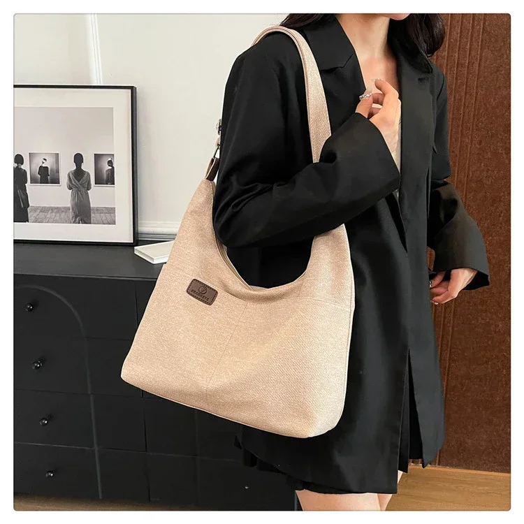 Work Leisure Large Capacity Tote Bag Women 2024 New Retro Fashion All-in-one Shoulder BagS Elegant Senior Sense Underarm Bag