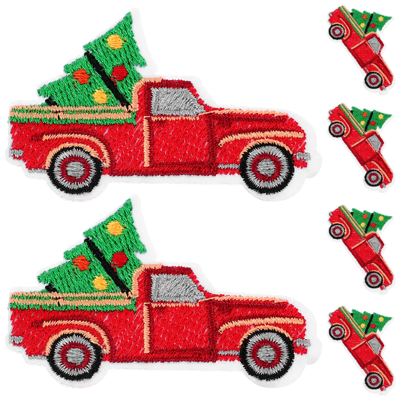 

6 Pcs Christmas Embroidery Patch Iron On Patches Polyester Clothes Adorable Xmas DIY Multi Function For Jackets Repair