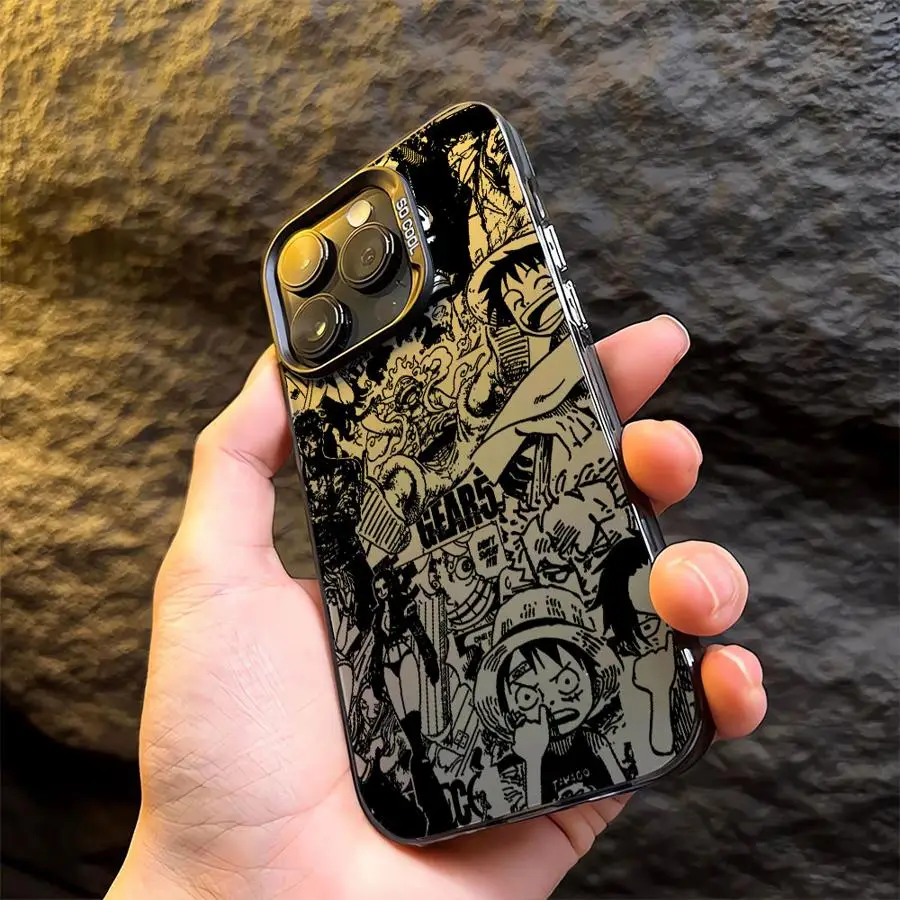 Soft Shell Handyhülle für iPhone 16e 17 Air 14 15 16 Plus 11 12 13 Pro Max One Piece Cartoon Cute Luffy
