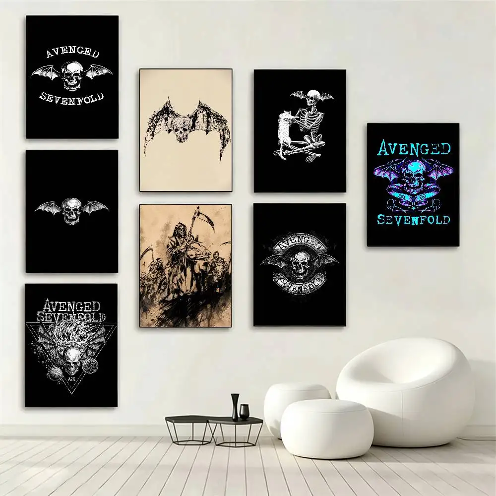 Avenged Sevenfold  Poster Waterproof Wall Art Sticker For Bar Living Room Vintage Decor High Quality Print Gift