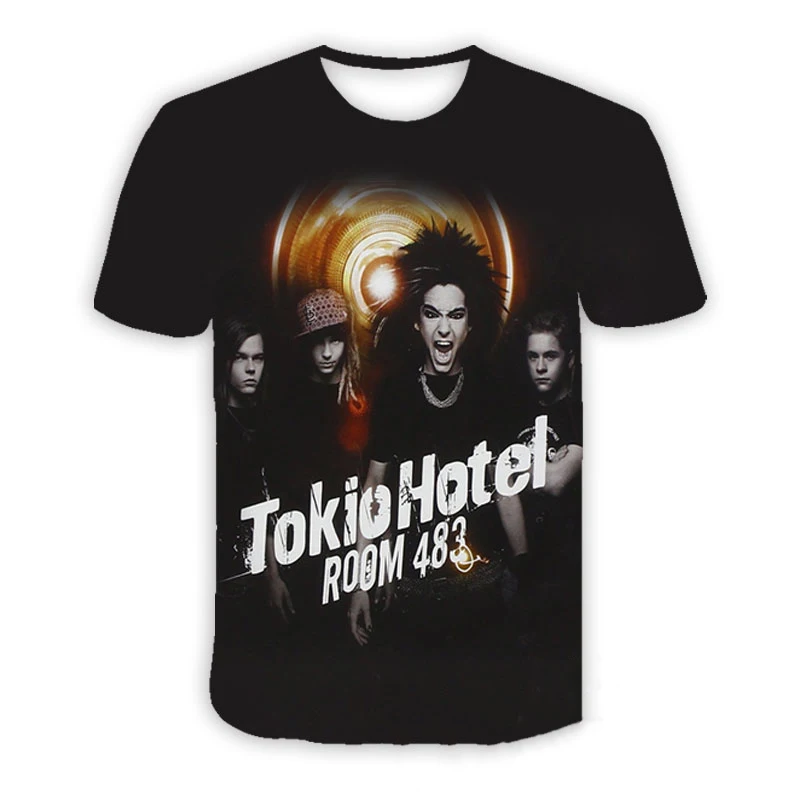 T-shirts Rock Band Tokio Hotel 3D Printed Summer Tees Streetwear O Neck Short Sleeve TShirt Oversized Men Women Tops Clothing