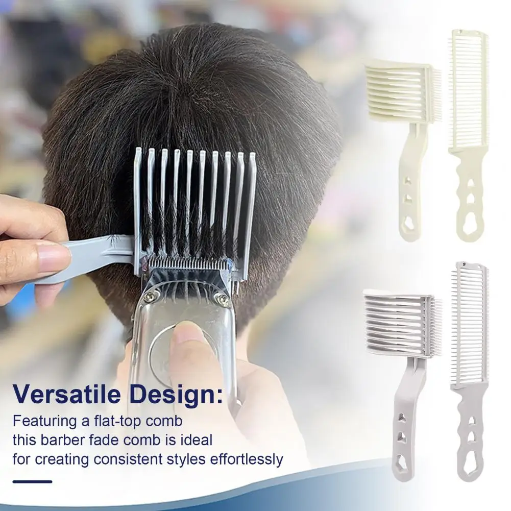 2Pcs Barber Fade Comb Anti-static Men Curved Blending Flat Top Hair Clipper Guide Haircut Comb Salon Hairdresser Styling Comb