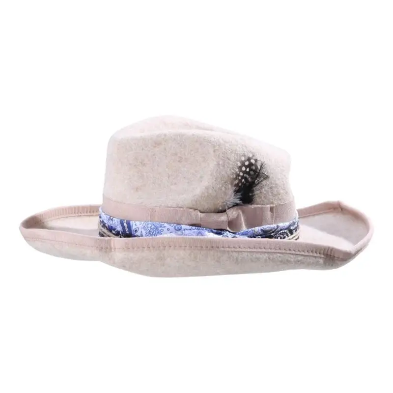 قبعة علوية 39BB من الصوف قبعة فيدورا الساحرة للاحتفال بالتصوير الفوتوغرافي في الشوارع #4