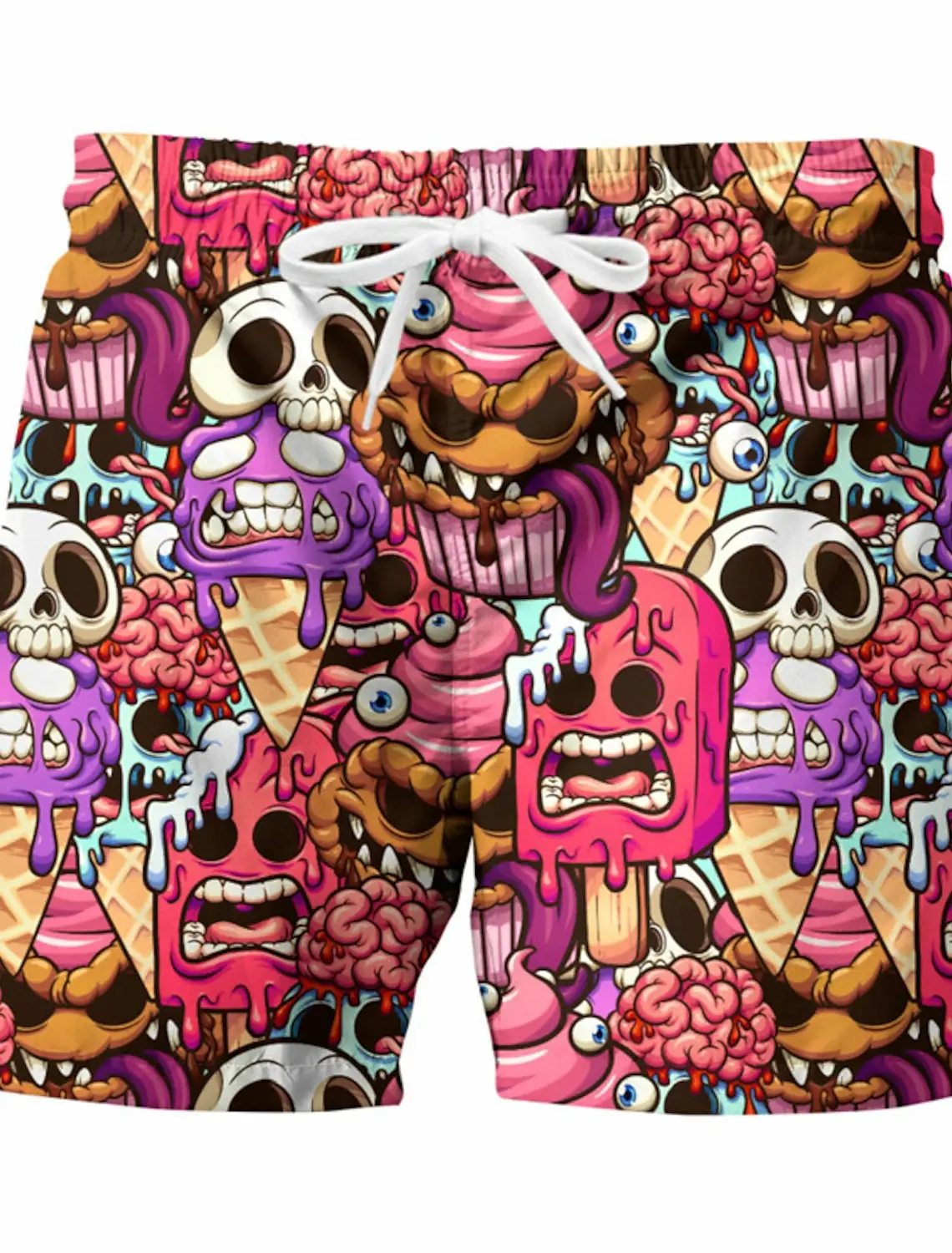 

Men's Shorts Swim Trunks Summer Beach Elastic Waist Graphic Skull Breathable Quick Dry Short Casual Boho Hawaiian