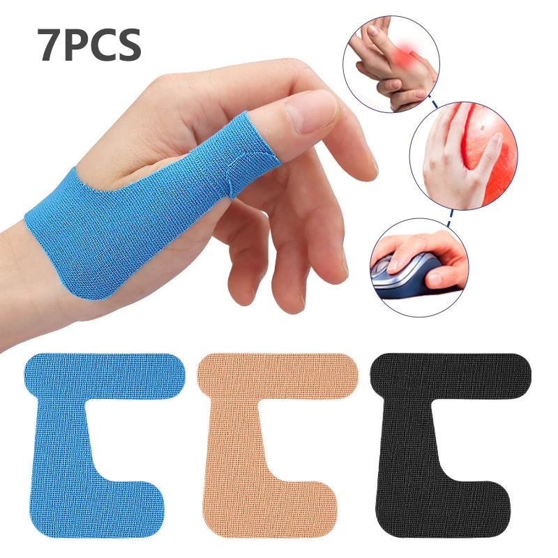 7pcs Hand Wrist Tendon Sheath Patches For Thumb Finger Protector Brace Big Toe Hallux Valgus Corrector Orthotics Pain Relief