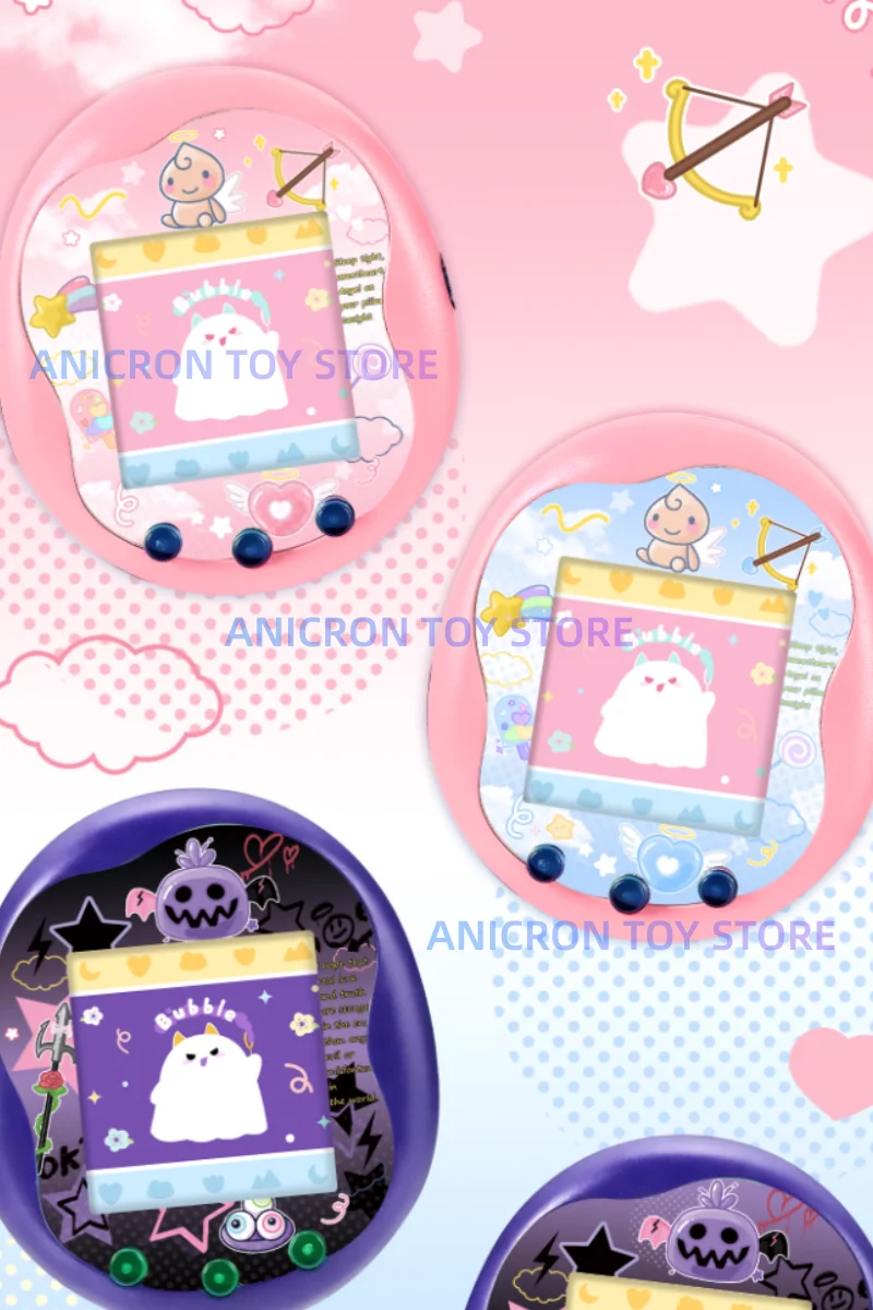 재고 있음 타마고치 유니 펫 머신 데빌 엔젤 딸기 사과 보호 패널 종이 배송 도구