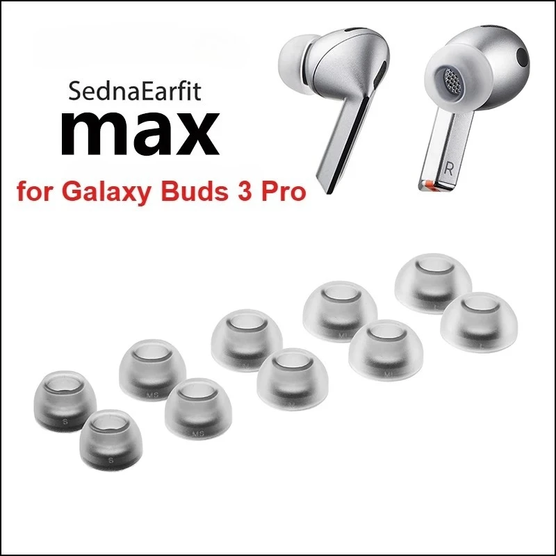 

Для AZLA Max Buds 3 Pro Наушники для Galaxy Buds 3 Pro Наушники Премиум-силиконовые насадки для наушников с шумоподавлением, сертифицированные SMAPP