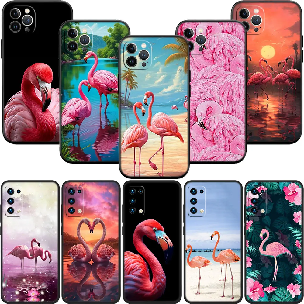 DK16 Flamingos Pink bird Phone Case for Samsung Galaxy Note 10 20 S23 S24 S25 Ultra FE Plus Edge Lite A02S A35 A07 A17
