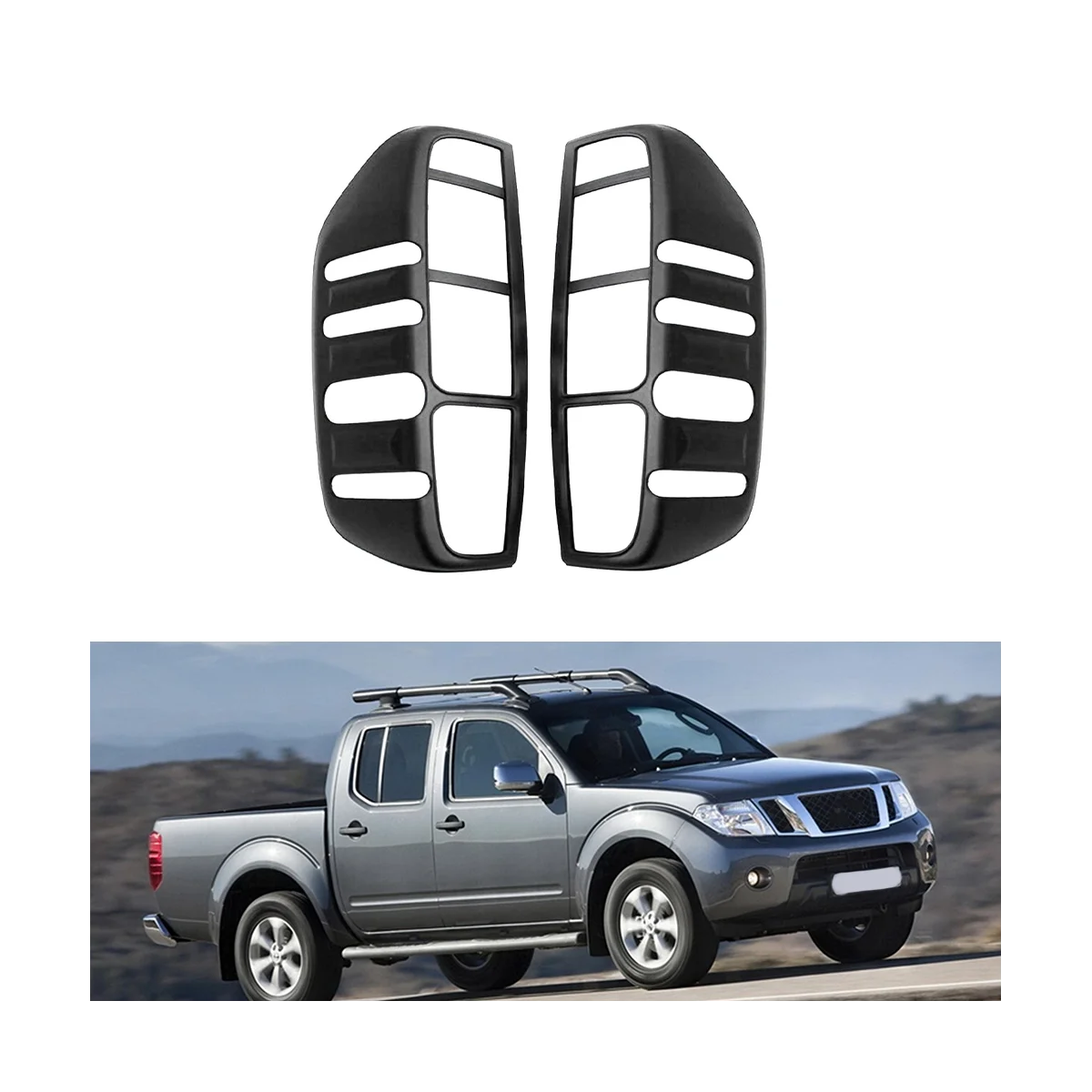 Cubierta de luz trasera para coche Nissan Frontier Navara D40 2007-2014, accesorios para coche