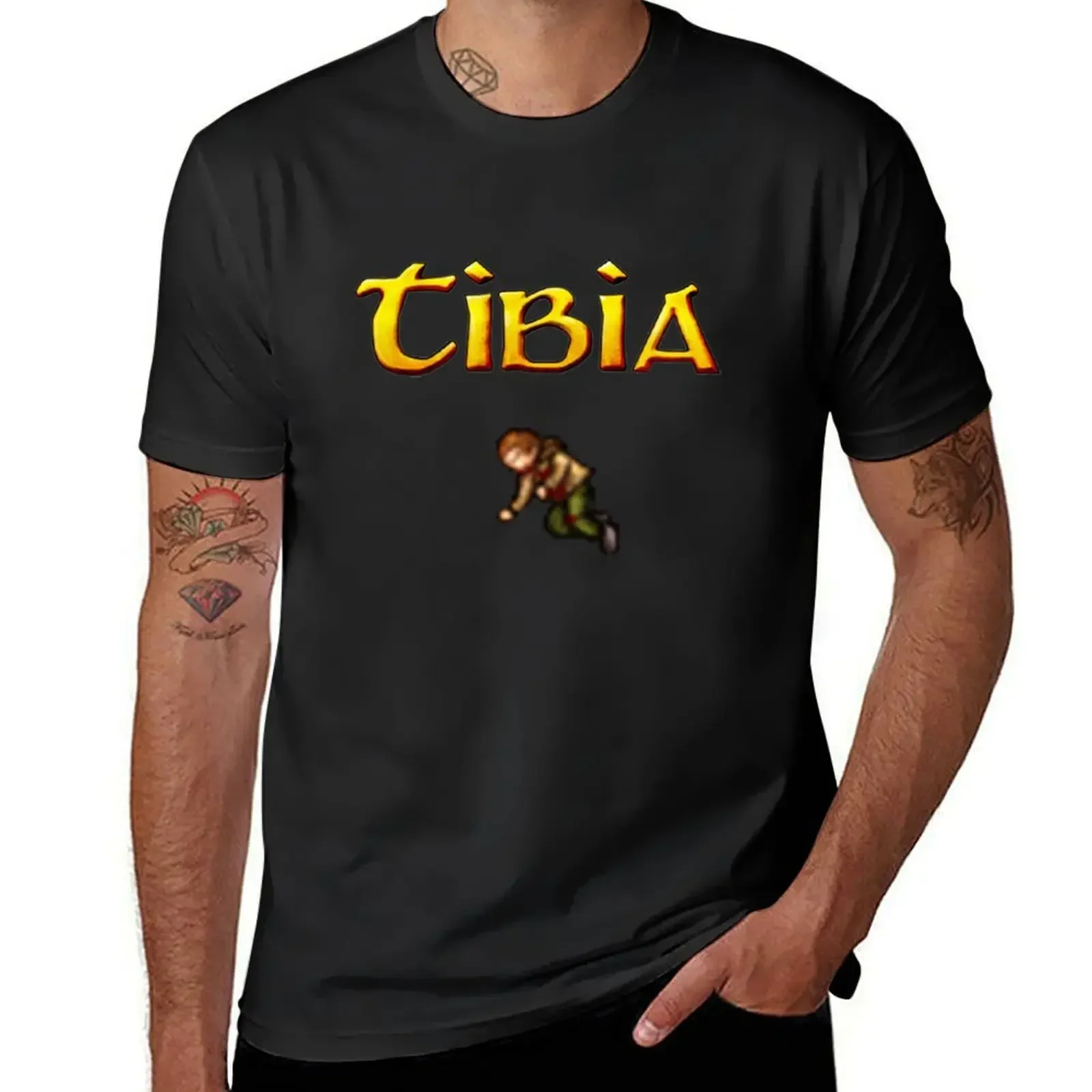 

Tibia MMORPG Dead T-Shirt tees customs boys whites Men's cotton t-shirt