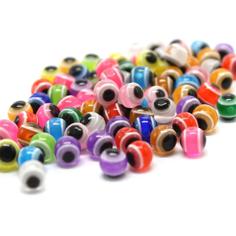 1000Pcs 4/5/6/8mm Luminous Fish Eye Fishing Beads Mixed Color Carolina Rigs Taxes Rig Fishing Bead DIY Bass Fishing Tackle Pesca