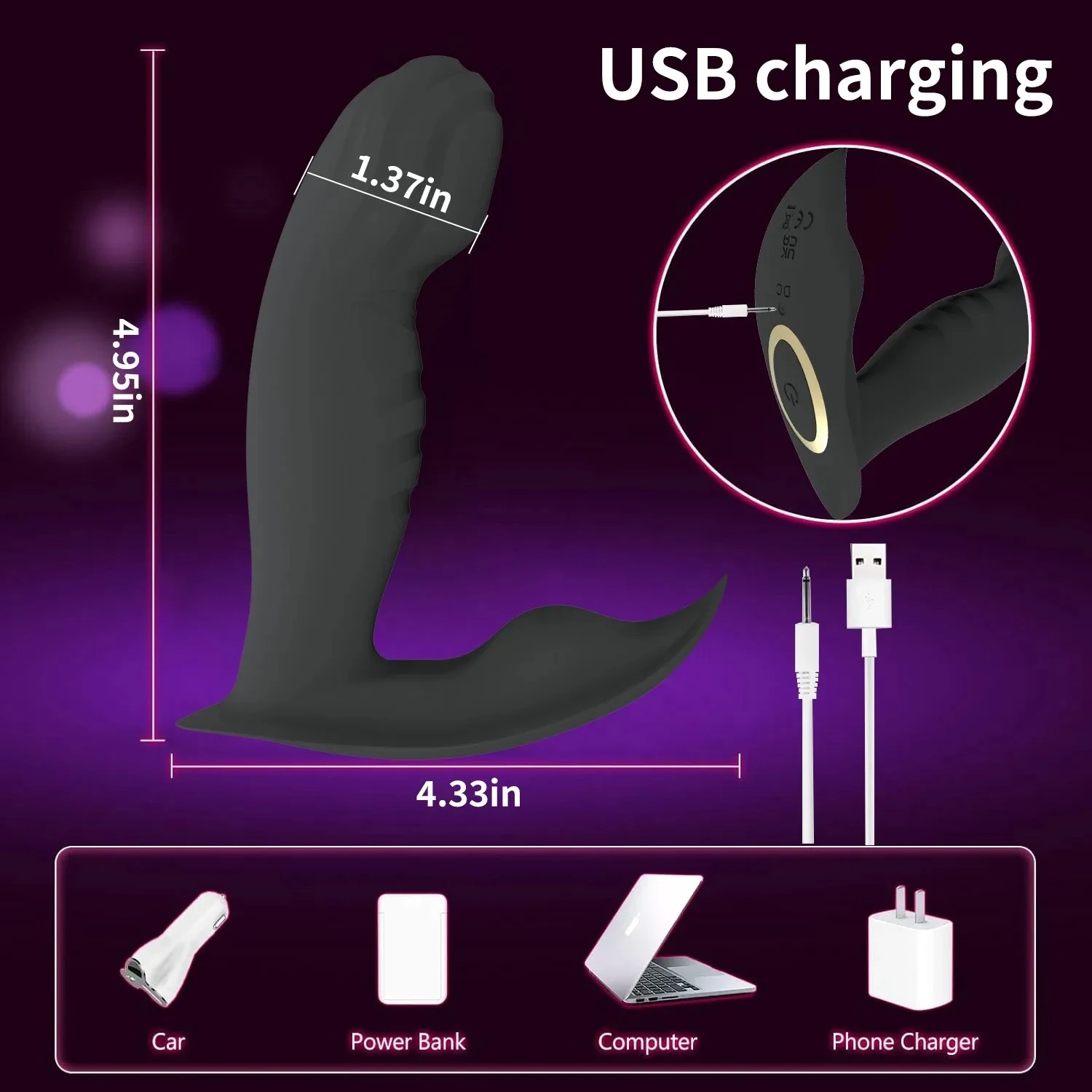 2-in-1 المكونات الشرج الخصية البظر مدلك البروستاتا محفز هزاز الجنس لعب للنساء الرجال مقاوم للماء اختراق الشرج