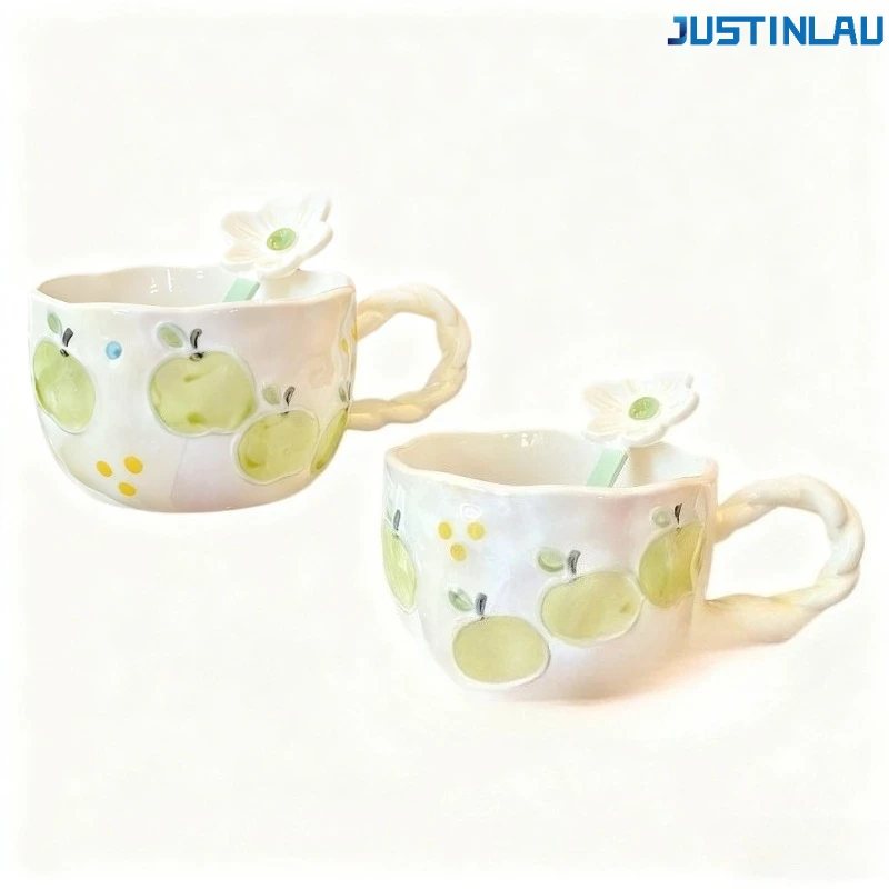 

500ml Apple Breakfast Ceramic Mug Coffee Cup coffee cup ceramic mug mugs coffee cups mugs mug star wars cocina copper cups