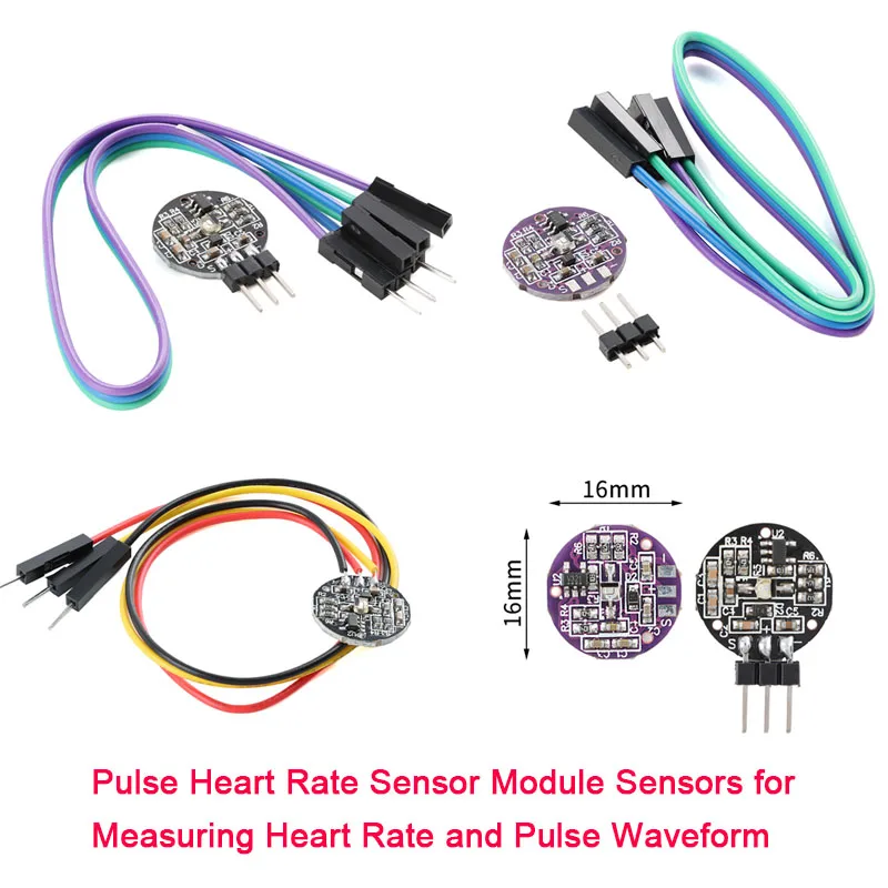 10Pcs/1pc Pulsesensor Pulse Heart Rate Sensor Module For Arduino Open Source Hardware Development Measuring Heartbeat Waveform
