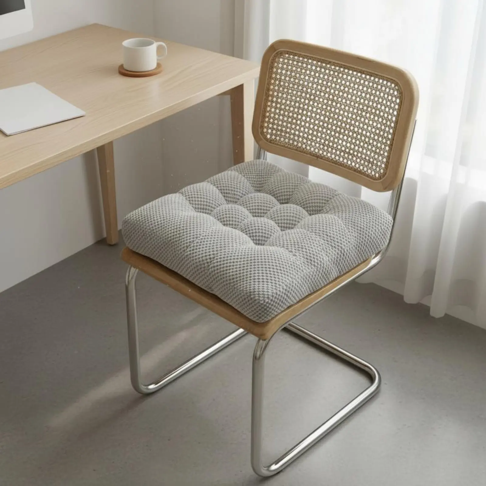

Floor Mat Floor Pad Soft Textured Textile Corduroy Floor Pad Luxurious Floor Mat Mat PP Cotton Filled Home Seating Versatile