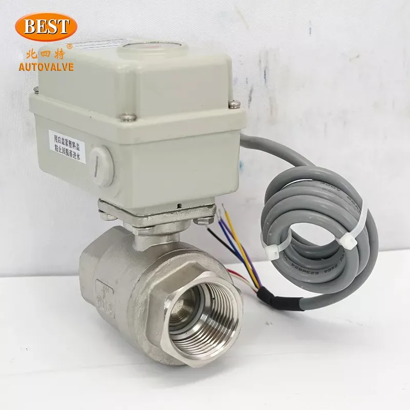 12V 24V 220V C6004 Regulating Stainless Steel 2 Way Mini Explosion proof electric Actuator ball valve