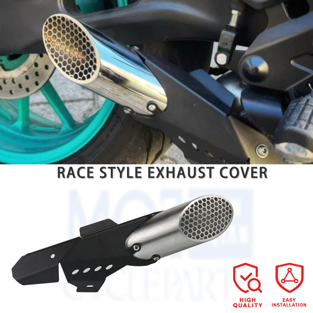 

2024 2025 New Original Motorcycle Exhaust Pipe Aluminium+Stainless FOR YAMAHA MT-07 2021 MT07 MT 07 CNC Exhaust Cover Protection