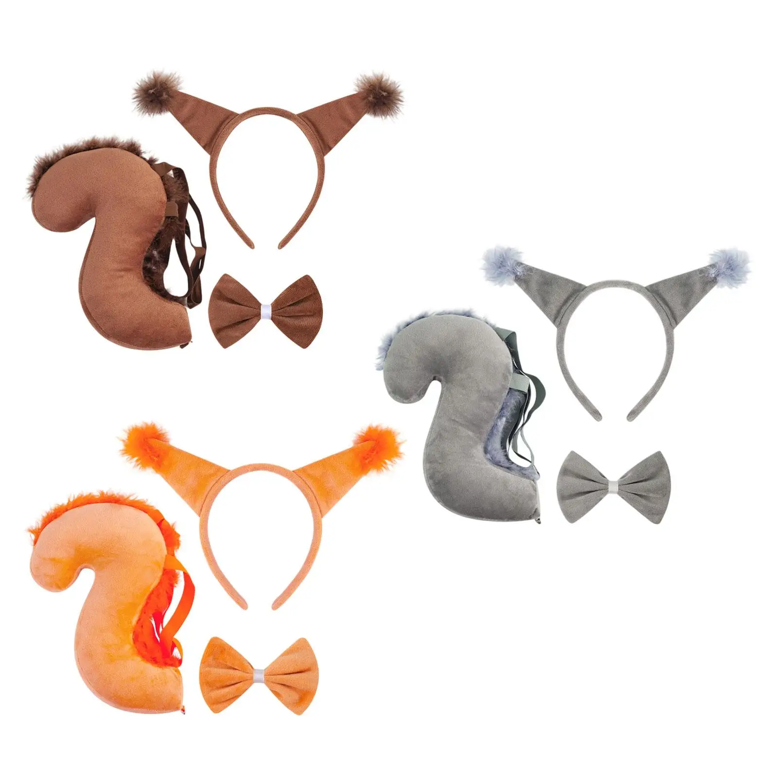 

Animal Tail Costume Kit Cosplay Hairband for Role Play Party Decor Halloween