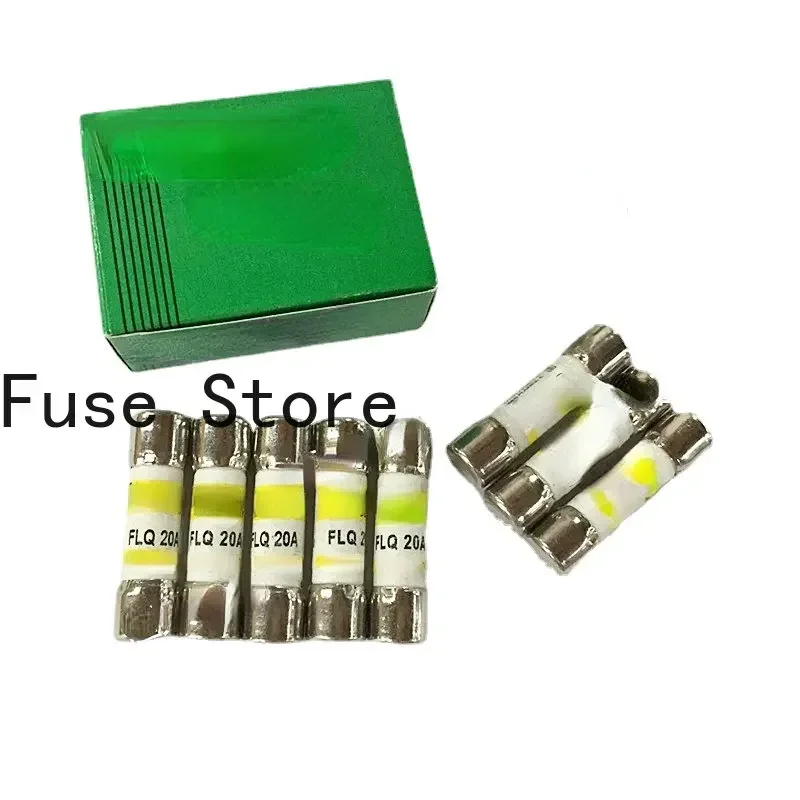 

10PCS FLQ20 Fuse Imported Time Delay Ceramic 20A 500V 10*38MM