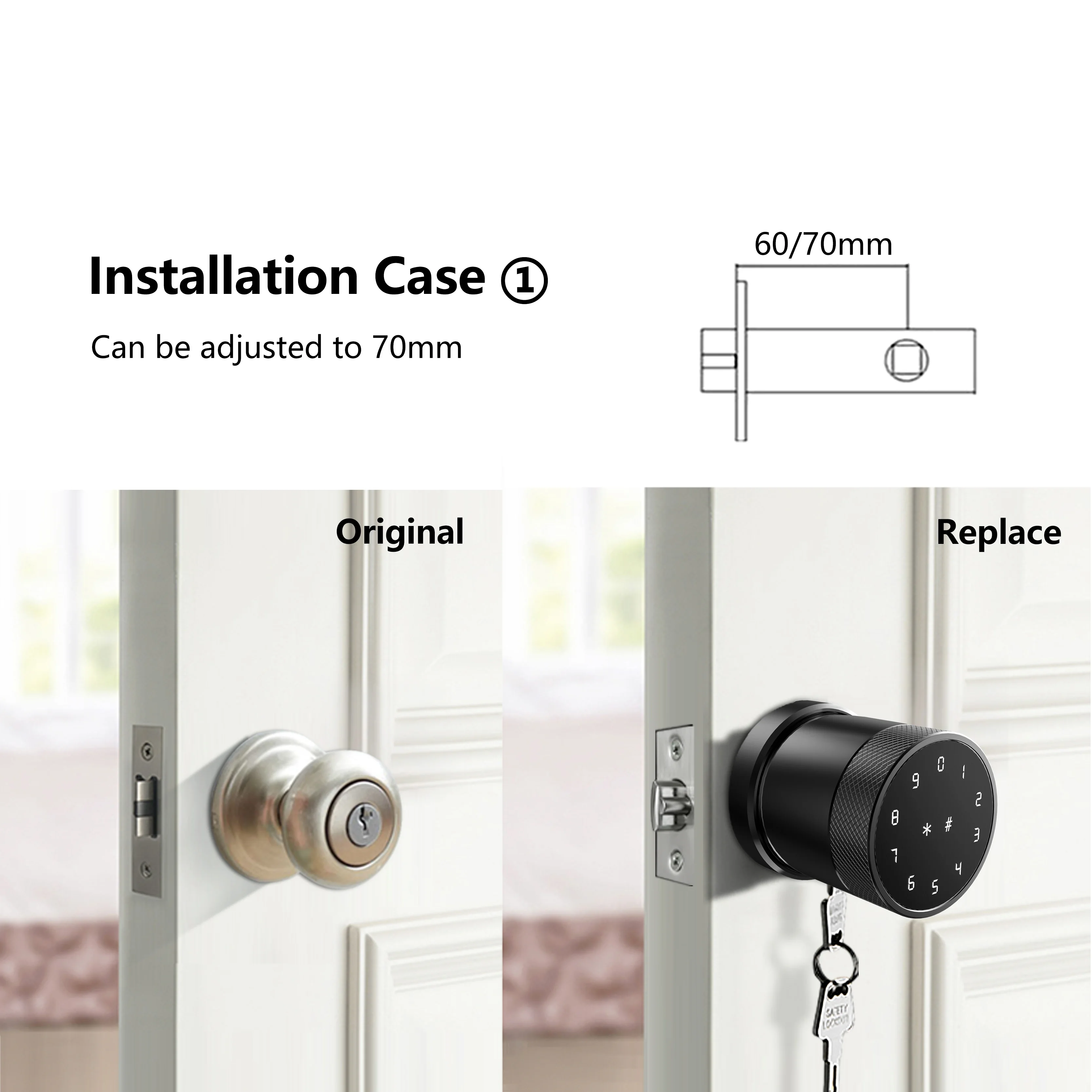 TTLOCK APP BLE Smart Lock Door Lock Password IC card and key 4 in 1 Touch Screen Unlock Keyless Entry lock