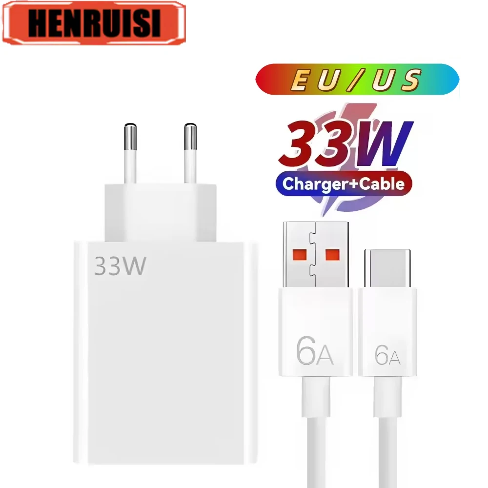 PD 33W USB Charger Fast Charging Type C Charger Cable Mobile Phone Charger For Iphone 14 Xiaomi 13 14 Ultra Samsung Wall Charger