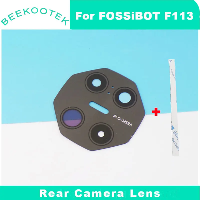 Nowa Oryginalna Soczewka Tylnej Kamery FOSSIBOT F113 F107 Pro, Soczewka Lampy Błyskowej, Szklana Osłona Obiektywu do Smartfona Fossibot F113