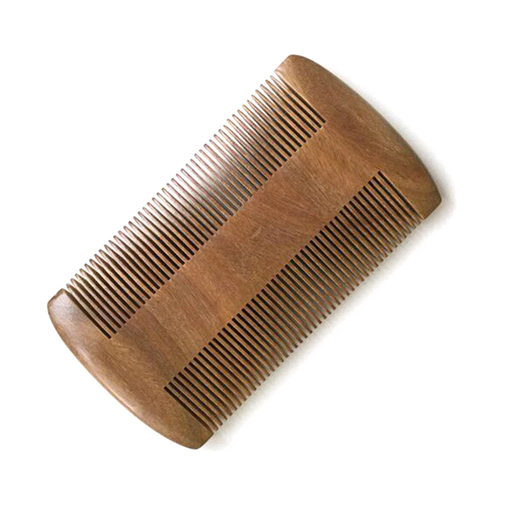 10cm Dual Sided Sandalwood Hair Beard Comb Natural Wooden Hairbrush for Relaxation Sturdy Comfortable Travel Friendly