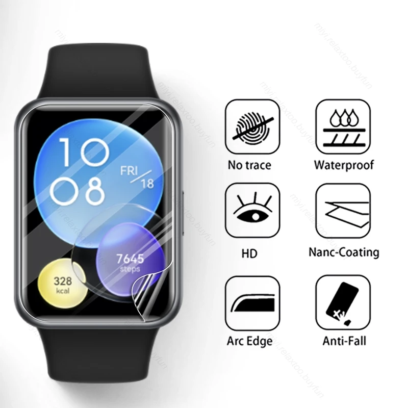 Película de hidrogel suave para Huawei Watch Fit 2 9D, película protectora curva, reloj Hawei Huawei Huawey Fit2, reloj inteligente sin vidrio, 3-12