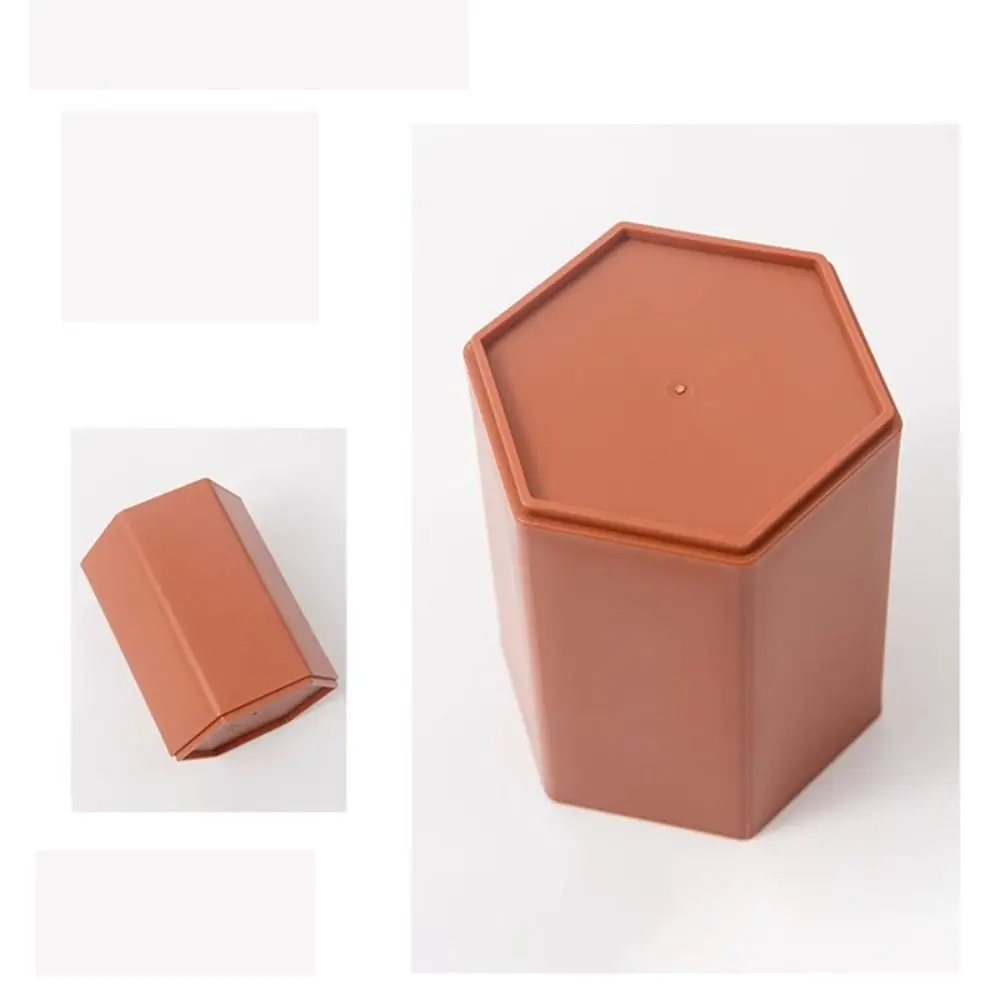 Multifunctional Hexagonal Design Pen Holder Large Capacity Plastic Stationery Pen Barrel Pencil Storage Box School Office