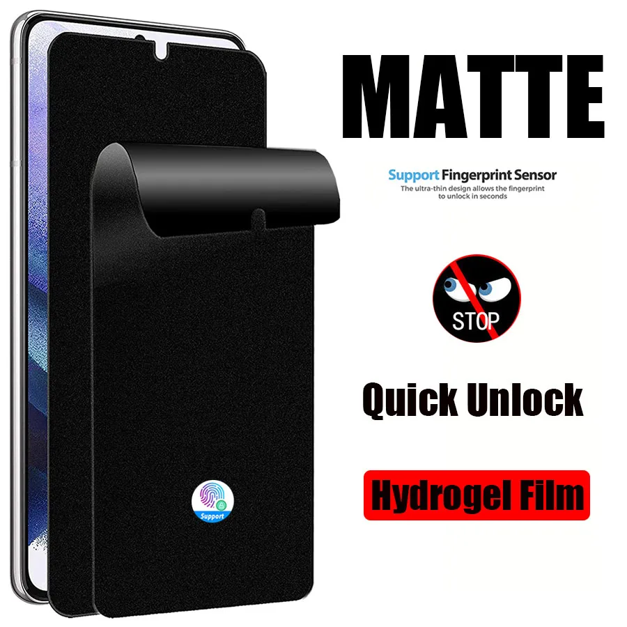 

Matte Anti Spy Hydrogel Film for Samsung S21 S20 S22 Note 20 Ultra Note10 9 S10 Plus S20 Fe S9 S8 Plus Privacy Screen Protector