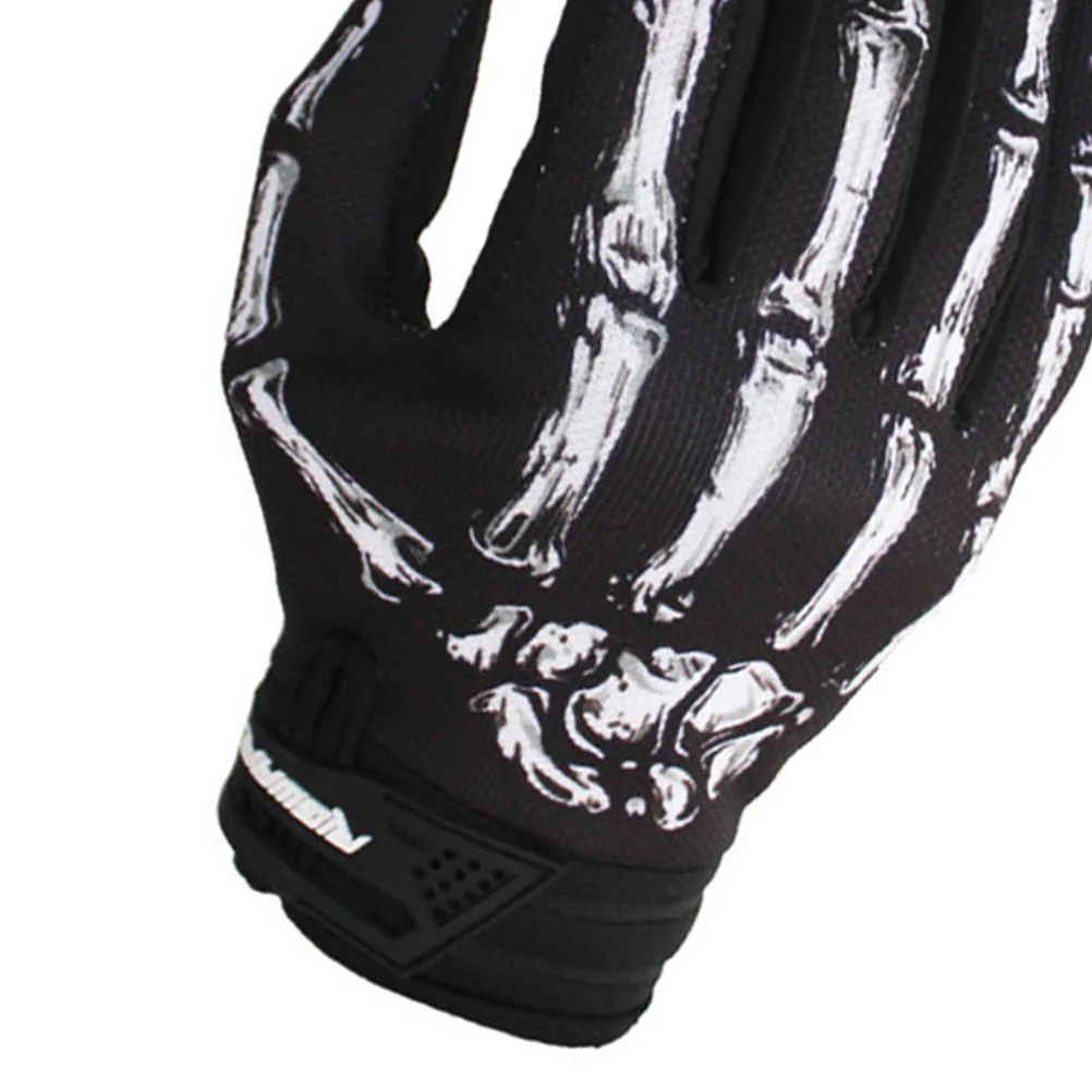 Guantes de dedo de calavera para ciclismo, color negro, pata para montar aterrar, adultos, Unisex, hombres y mujeres