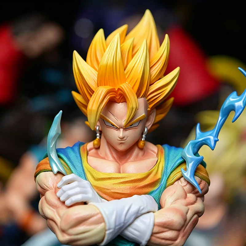 In Stock 34Cm Anime Dragon Ball Z Vegetto Super Saiyan Action Figure Pvc Statue Collection Model Gift For Adult Collectors