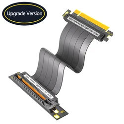 20cm 90 Degree High Speed PCIE 4.0 X16 Extension Cable Shielded PCIE Riser Cable with PCI Express 16X Port for GPU Graphics Card
