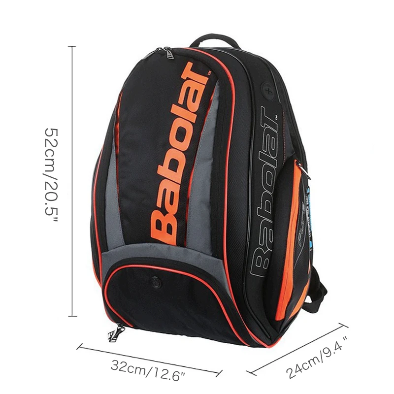 BABOLAT Tennis Racket Bag Portable Adult Child Unisex Court Tennis Racket Backpack Ball Accessories Storage Travel Shoulder Bags