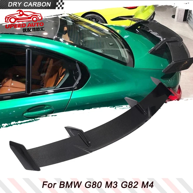 

Suitable for Carbon Fiber Trunk Racing Spoiler BMW G80 M3 G82 M4 2021-2024 Car Rear Boot Lid Highkick Wing Lip Body Kits