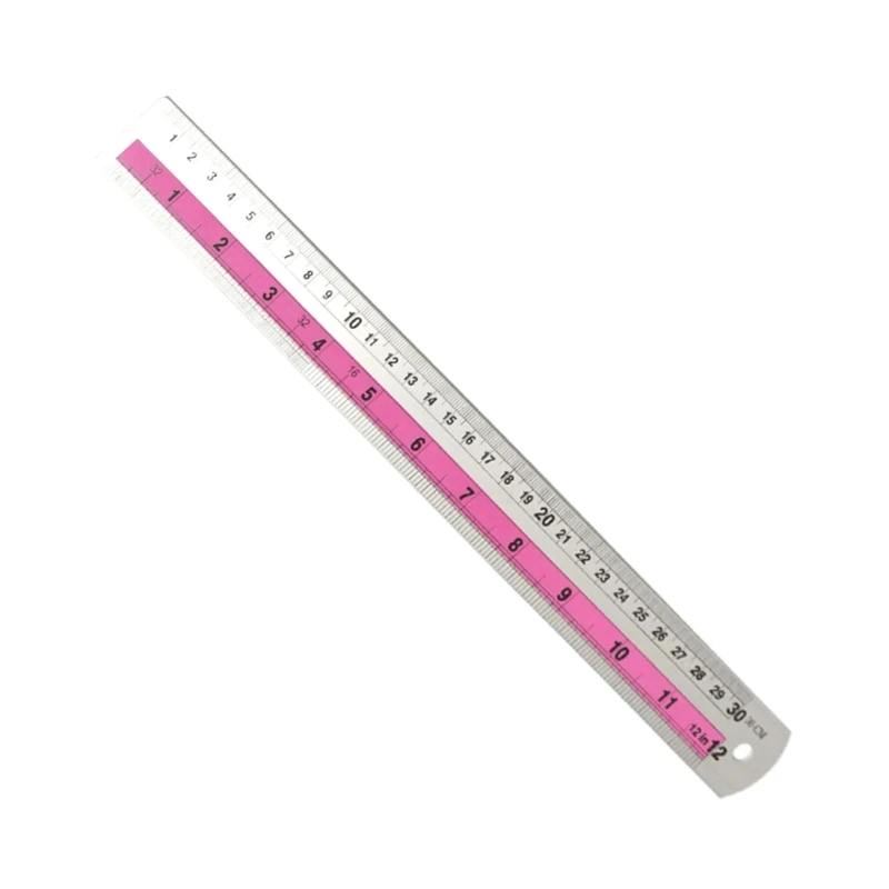 X37E Multipurpose Metal Straight Edges Ruler Smooth Imperials and Metric Measurement