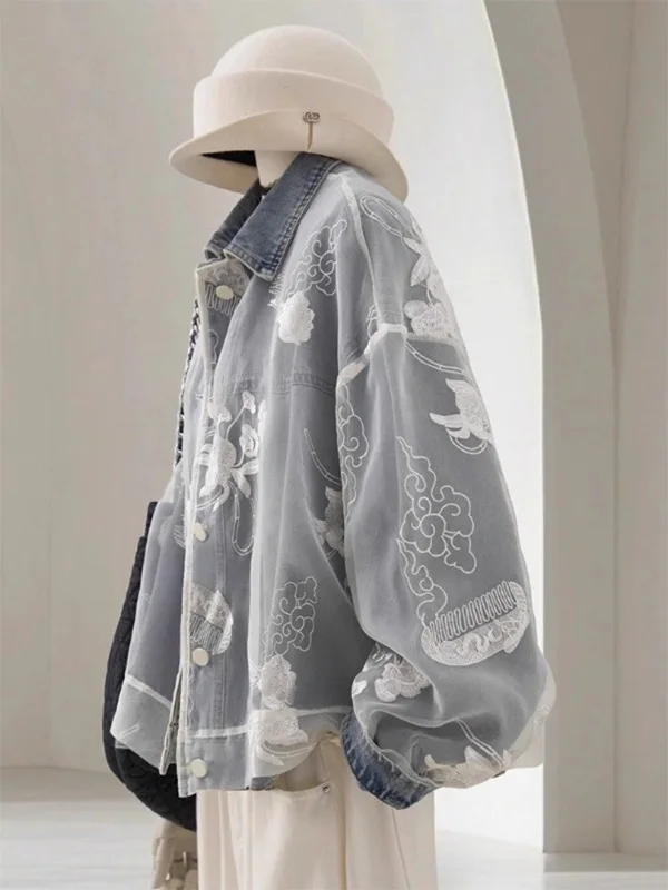 

Мужская джинсовая куртка оверсайз с вышивкой, осенне-зимняя, повседневная, с длинными рукавами, ветрозащитная, на одной пуговице